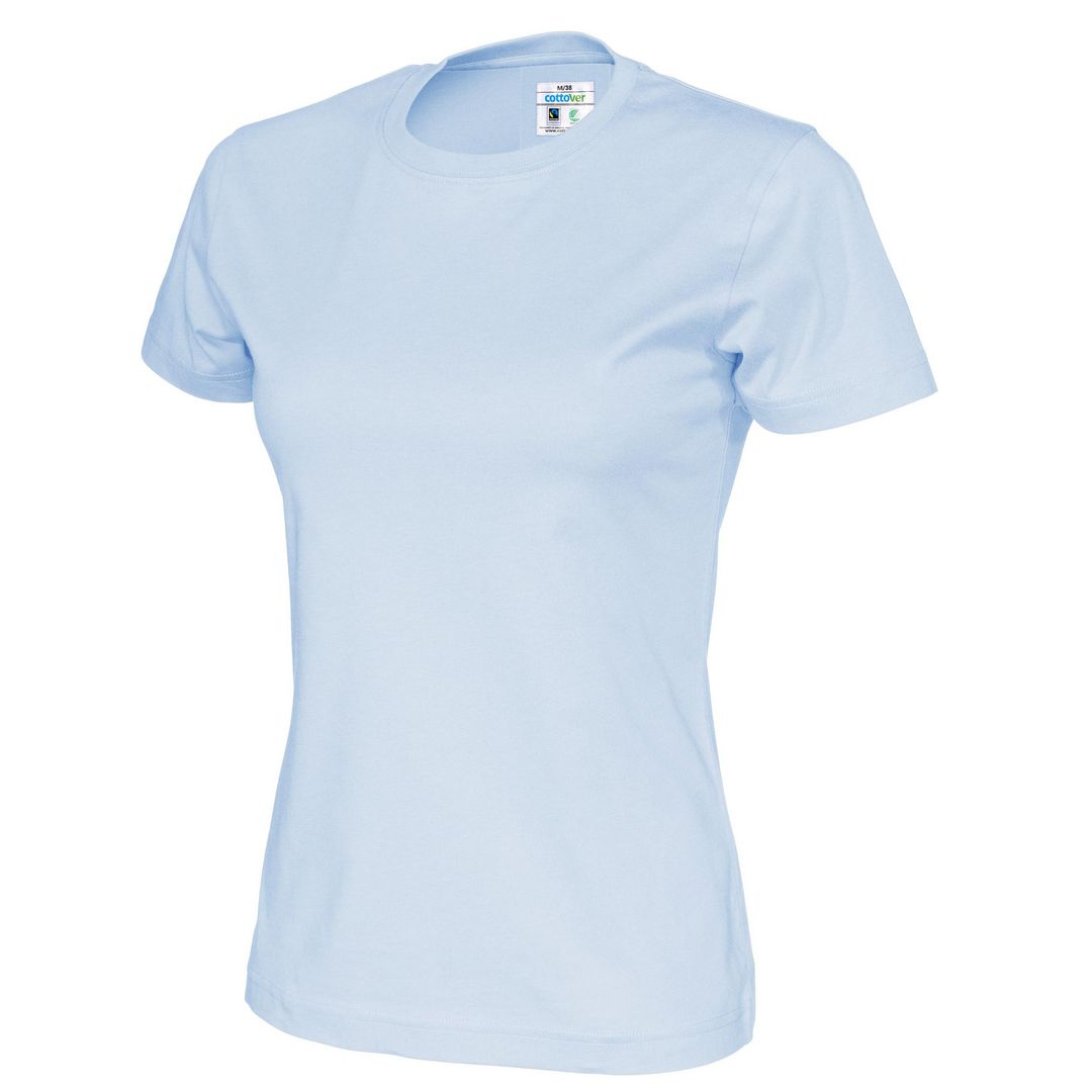 COTTOVER T-Shirt dam GOTS sky blue L | Arbetskläder - Arbetströjor - T-shirts | Kontorsexperten