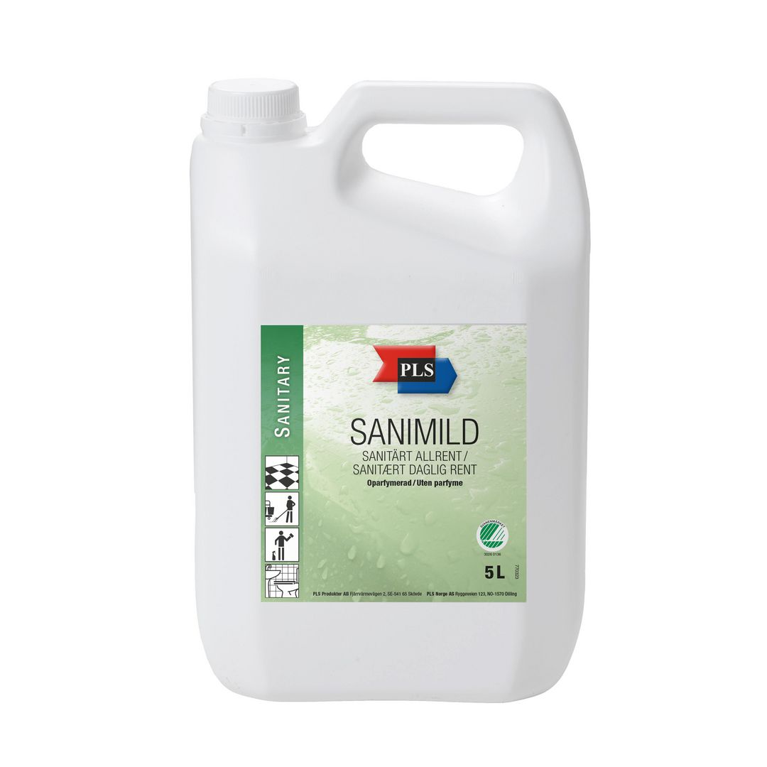 PLS Sanitetsrengöring Sanimild oparfymerad 5L | Städ och hygien - Rengöringsmedel - Sanitetsrent | Kontorsexperten