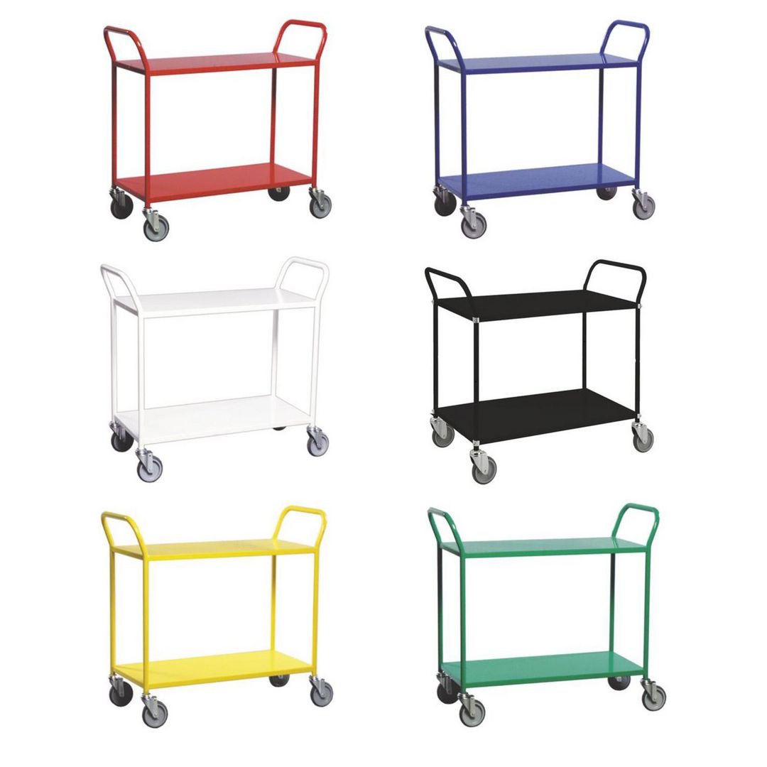 Bordsvagn 2 hyllplan Vit | Emballage och lagerutrustning - Lagerutrustning - Rullbord | Kontorsexperten