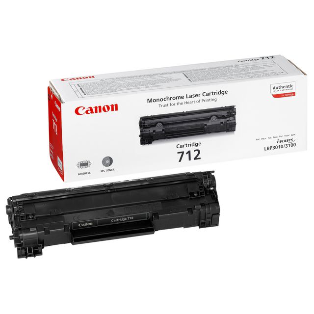 Canon Toner 712, 1870B002, svart, singelförpackning | Toner och bläck - Tonerkassetter - Toner Canon | Kontorsexperten