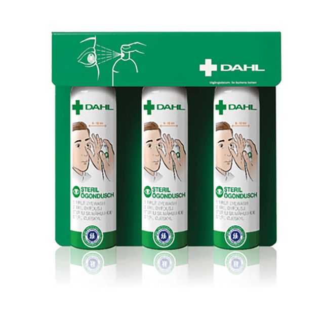DAHL MEDICAL Ögondusch komplett 3x200ml | Skyddsutrustning - Första Hjälpen - Ögondusch | Kontorsexperten