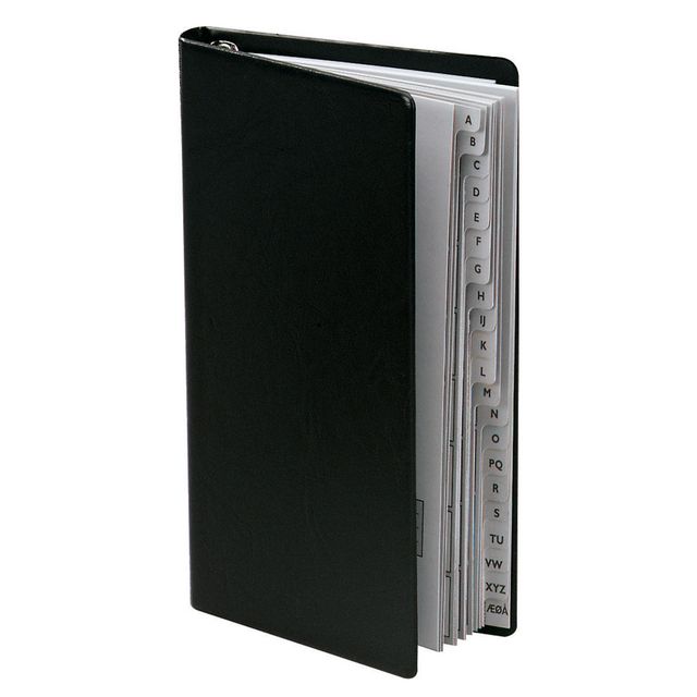 Vadderad telefonbok, alfabetiskt index, 215 x 130 mm, svart | Kontorsmaterial - Block och anteckningsböcker - Block övriga | Kontorsexperten