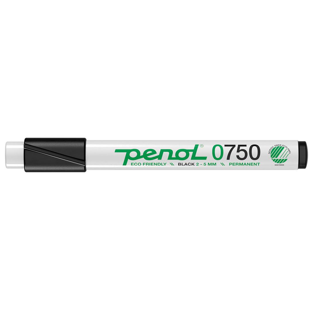 PENOL Märkpenna 0-750 permanent 2-5mm svart | Kontorsmaterial - Pennor - Märkpennor - Skuren spets | Kontorsexperten