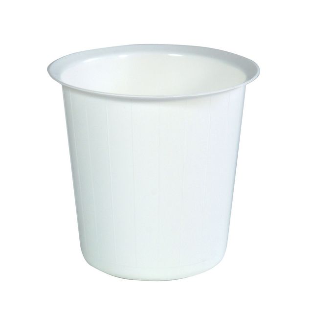 Papperskorg, polypropylen, 22 l, 365 x 350 mm, vit | Kontorsmaterial - Till skrivbordet - Papperskorgar | Kontorsexperten