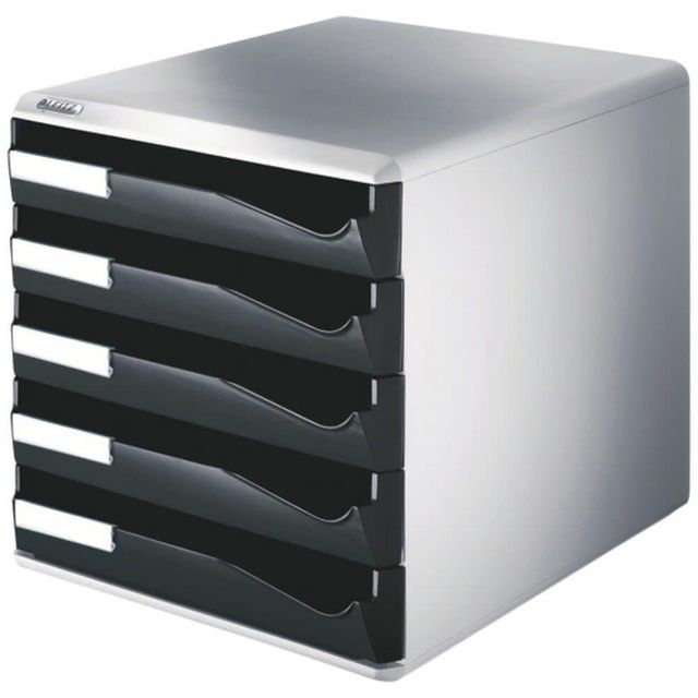 LEITZ Blankettfack 5 fack svart/grå | Kontorsmaterial - Till skrivbordet - Blankettfack och Boxar | Kontorsexperten