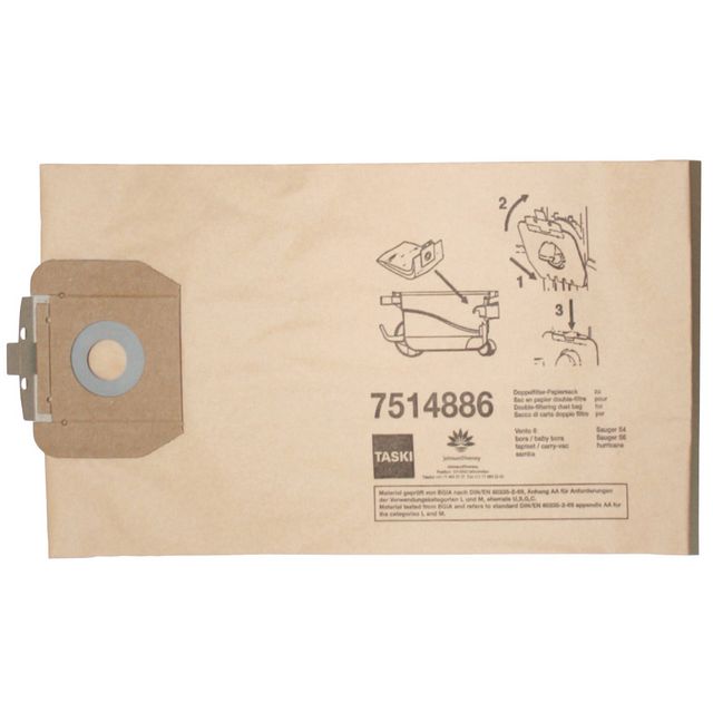 DIVERSEY Dammsugarpåse Vento 8(S), Baby Bora-dammsugarpåse 10 x 8l 10/fp | Städ och hygien - Dammsugare - Dammsugarpåsar | Kontorsexperten