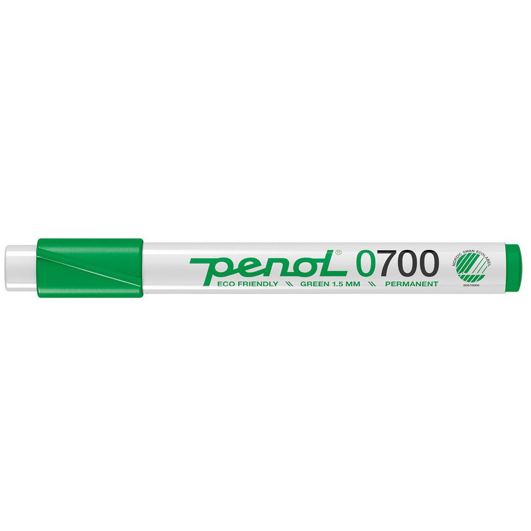 PENOL Märkpenna 0-700 perm 1,5mm grön | Kontorsmaterial - Pennor - Märkpennor - Rund spets | Kontorsexperten