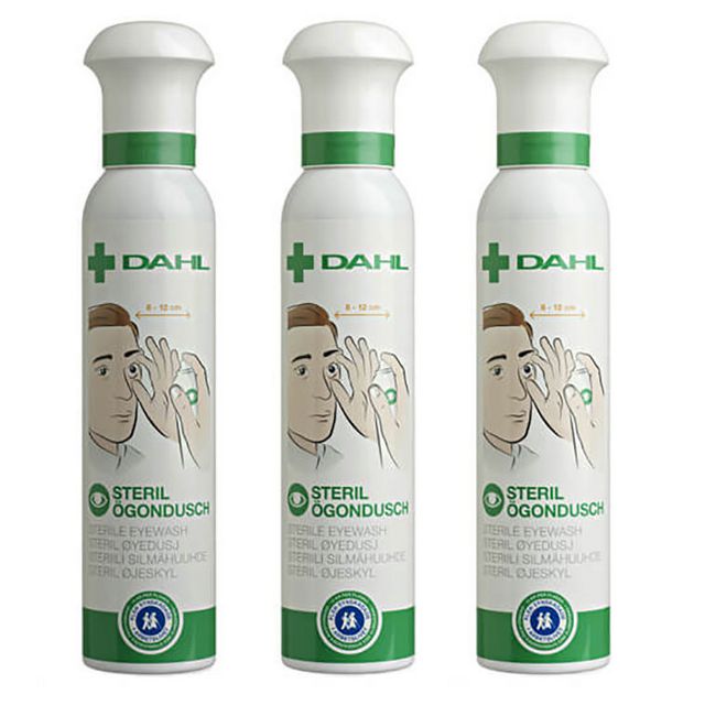 DAHL MEDICAL Ögondusch 250ml refill 3/fp | Skyddsutrustning - Första Hjälpen - Ögondusch | Kontorsexperten