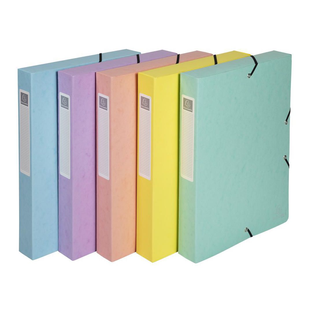 EXACOMPTA Boxmapp 40mm Aquarel pastel 8/fp | Kontorsmaterial - Mappar och plastfickor - Boxmappar | Kontorsexperten