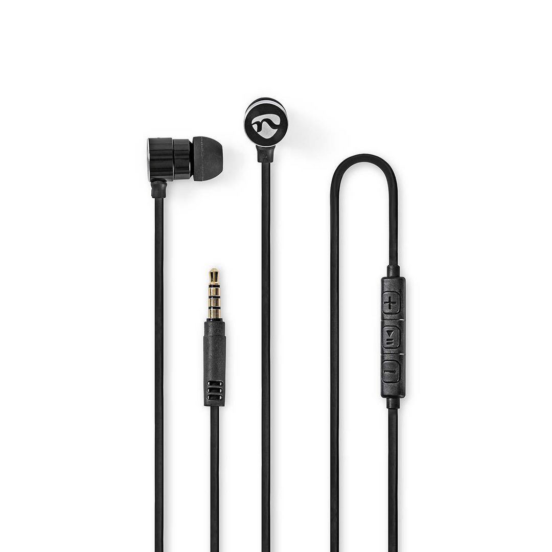 NEDIS Headset HPWD5020BK In-Ear 3,5mm svart | Datorprodukter - Ljud och bild - Hörlurar - In-Ear | Kontorsexperten