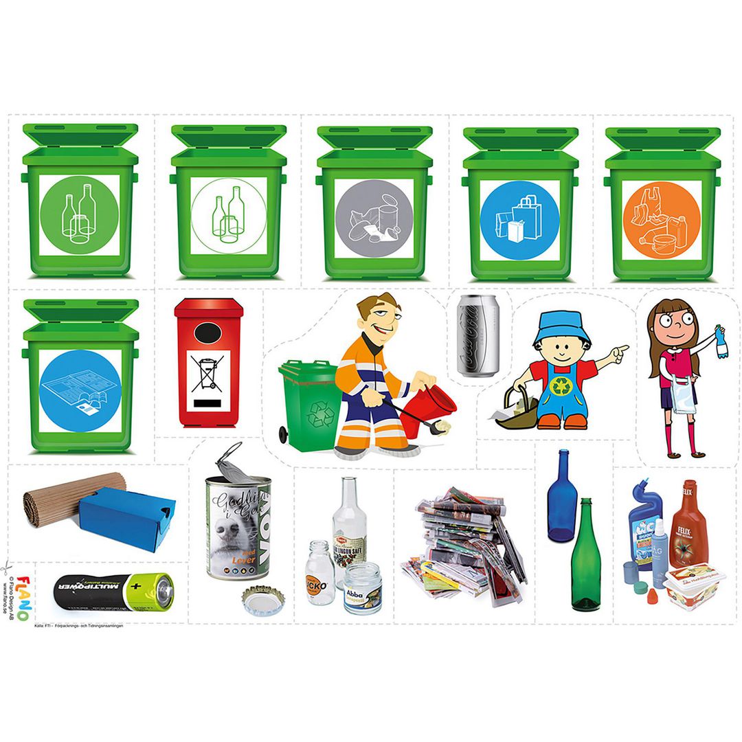 Flanosats återvinningssaga | Skola och förskola - Lekmaterial - Flanellograf | Kontorsexperten
