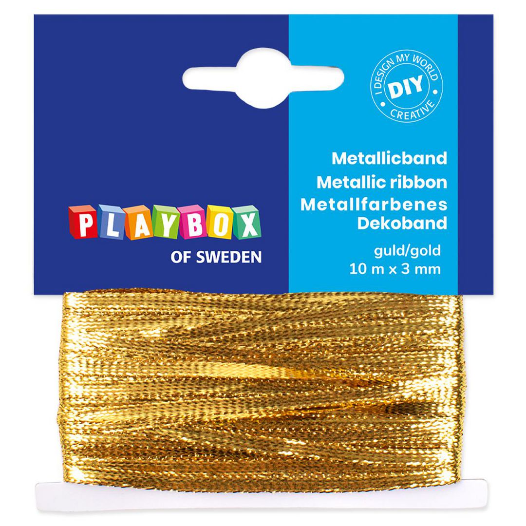 PLAYBOX Guldband 3,5mmx10m | Skola och förskola - Hobbymaterial - Band | Kontorsexperten