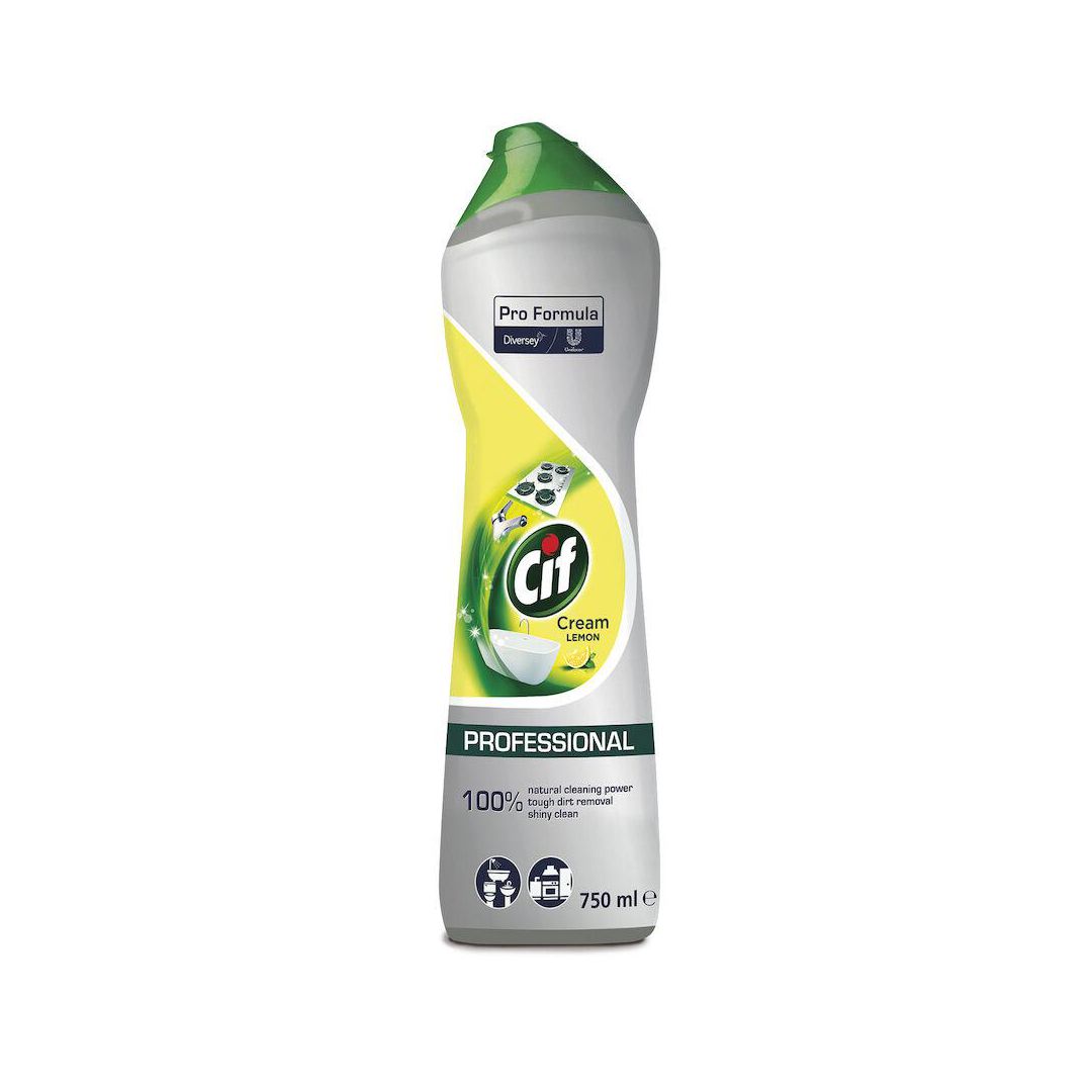CIF Skurcreme Pro Formula Citron 750ml | Städ och hygien - Rengöringsmedel - Skurcremer | Kontorsexperten
