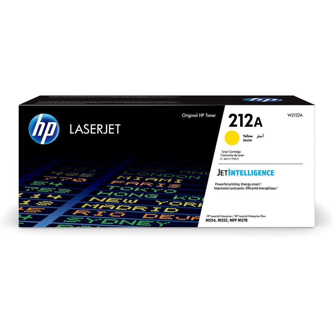 HP Toner W2122A 212A 4,5K Gul | Toner och bläck - Tonerkassetter - Toner HP | Kontorsexperten