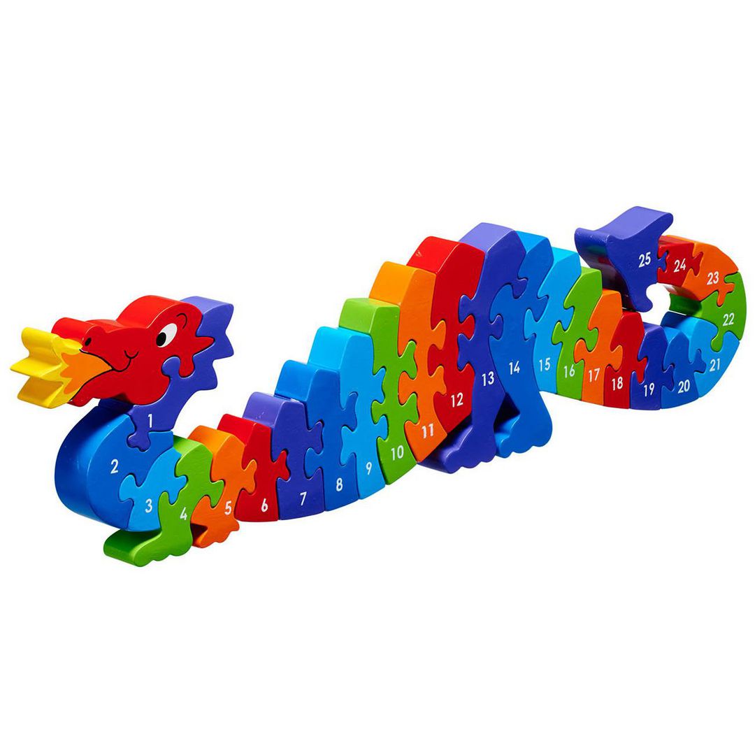 Pussel 1-25 Draken i trä | Skola och förskola - Lekmaterial - Pussel - Askpussel | Kontorsexperten