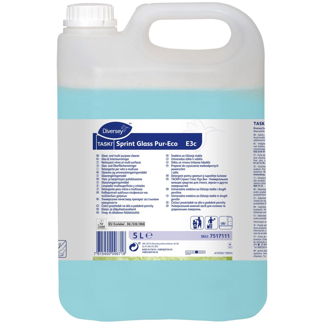 TASKI Fönsterputs Sprint Glass Pur-Eco E3c 5L | Städ och hygien - Fönsterrengöring - Fönsterputsmedel | Kontorsexperten