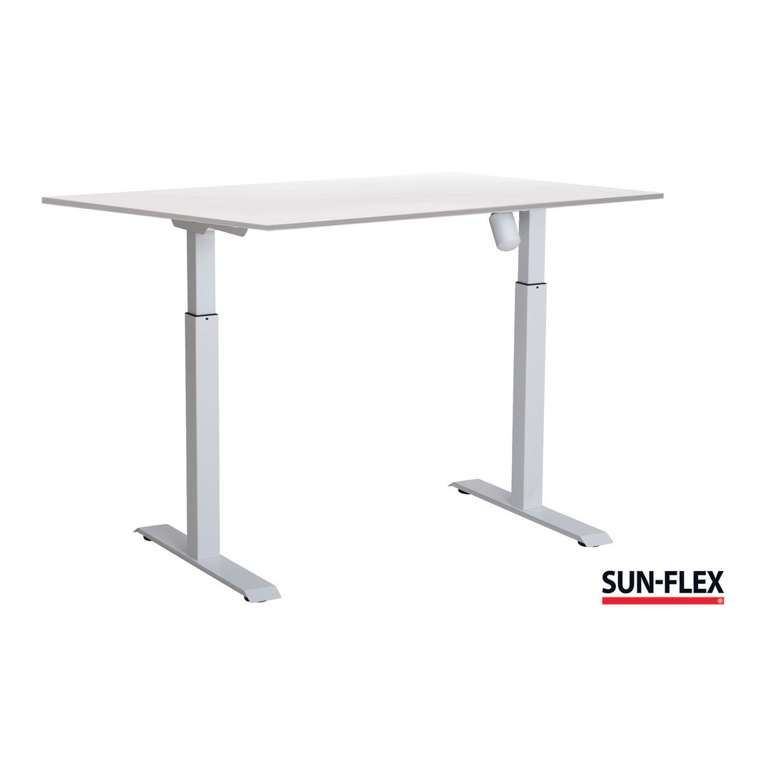 SUN-FLEX® Bord I höj/sänk 120x80 vit/vit | Kontorsmöbler och inredning - Bord och hurtsar - Skrivbord - Höj/sänkbar | Kontorsexperten