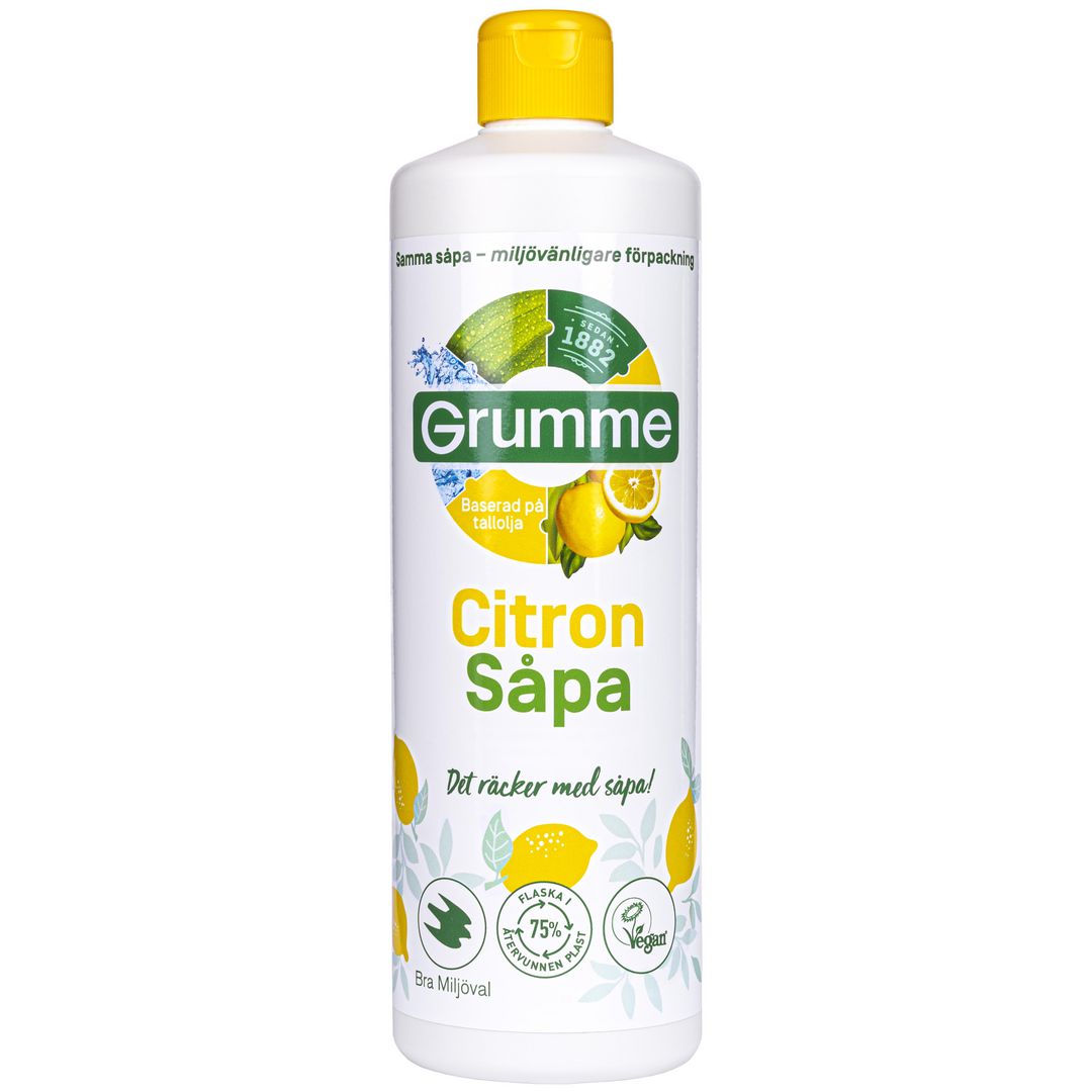 GRUMME Allrengöring Citronsåpa Soft 750ml | Städ och hygien - Golvunderhåll - Golvrengöring | Kontorsexperten