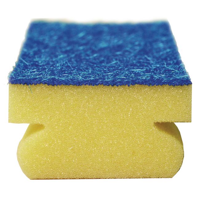 HYGIENTEKNIK Rengöringssvamp med grepp Blå | Städ och hygien - Städredskap - Svampar och skurblock | Kontorsexperten