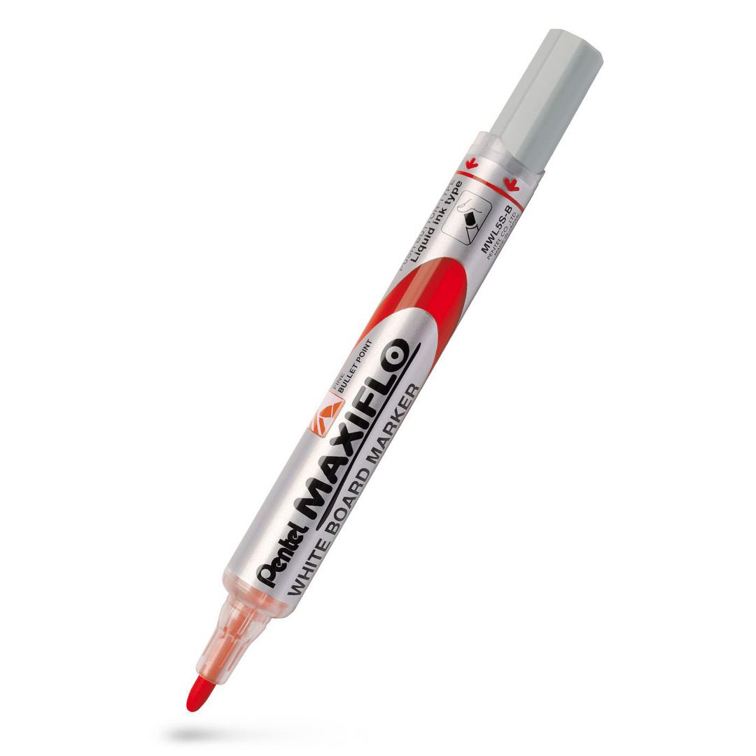 PENTEL Whiteboardpenna Maxiflo rund röd | Kontorsmaterial - Pennor - Whiteboardpennor - Rund spets | Kontorsexperten