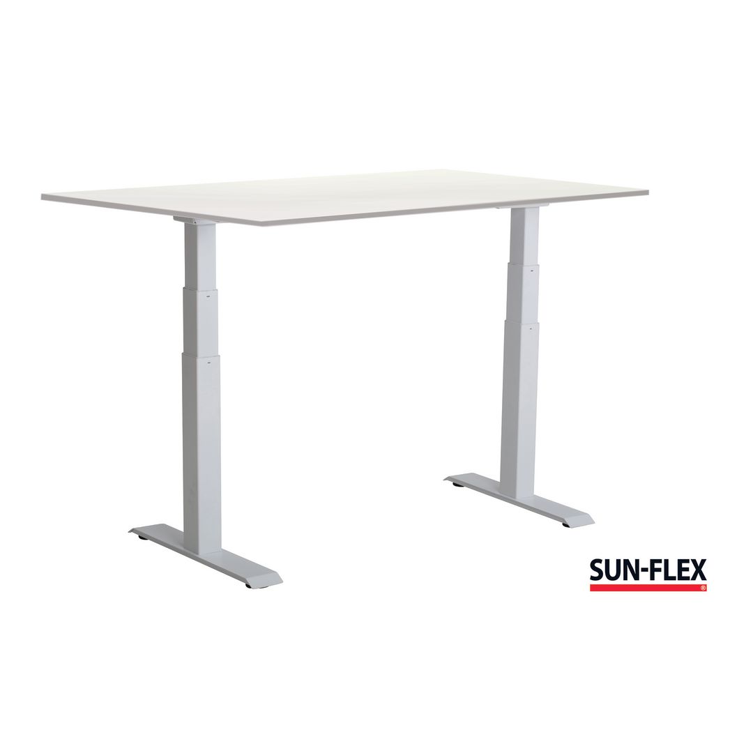 SUN-FLEX® Bord VI höj/sänk 160x80 vit/vit | Kontorsmöbler och inredning - Bord och hurtsar - Skrivbord - Höj/sänkbar | Kontorsexperten