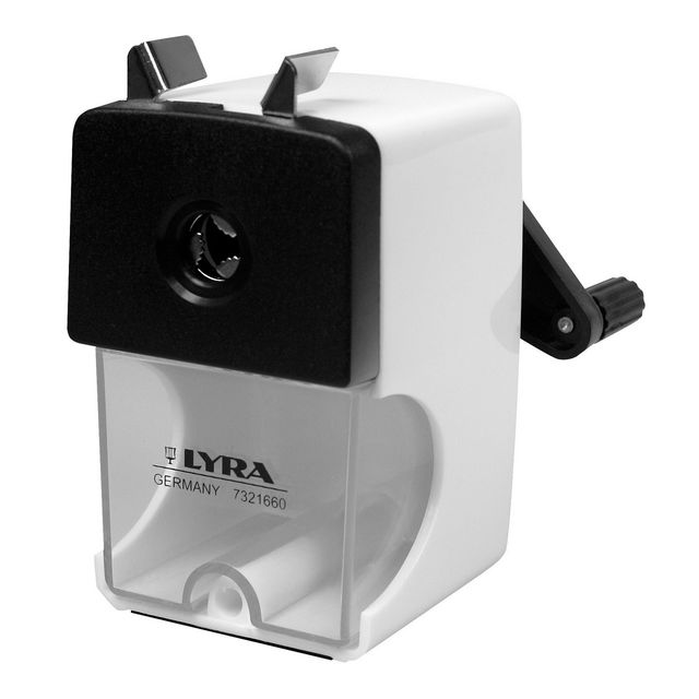 LYRA Pennvässare bordsmodell svart/vit | Skola och förskola - Pennor och tillbehör - Pennvässare | Kontorsexperten