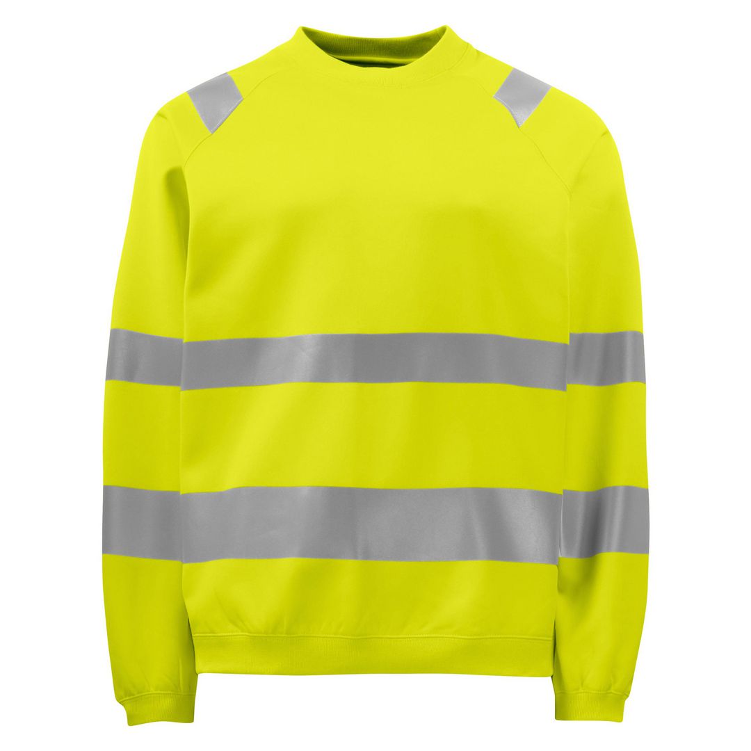 PROJOB Sweatshirt varsel 6106 gul kl3 4XL | Arbetskläder - Varselkläder - Varseltröjor | Kontorsexperten