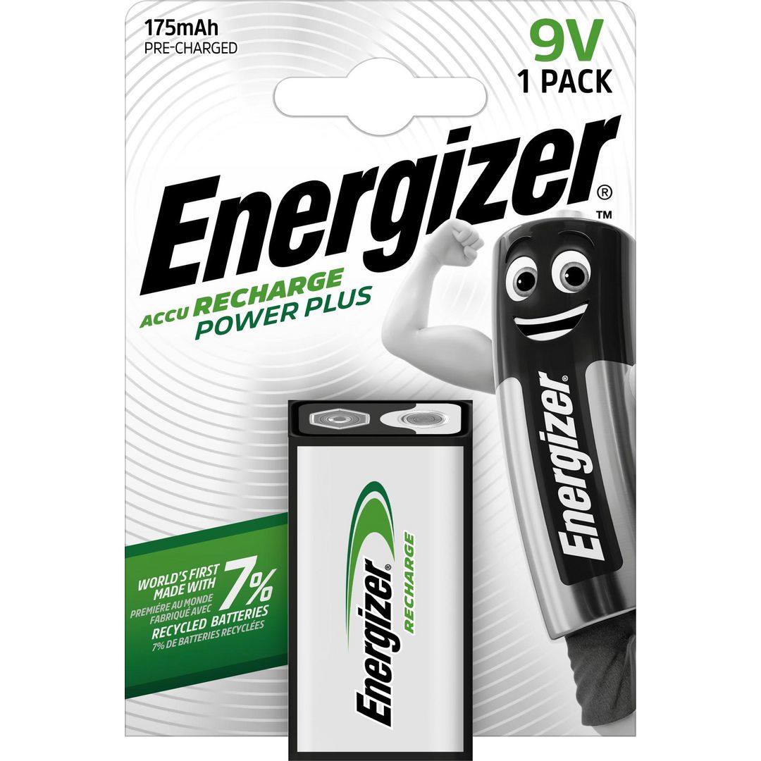 ENERGIZER Batteri Laddbar P-P 9V | Kontorsmaskiner - Batterier - Uppladdningsbara | Kontorsexperten
