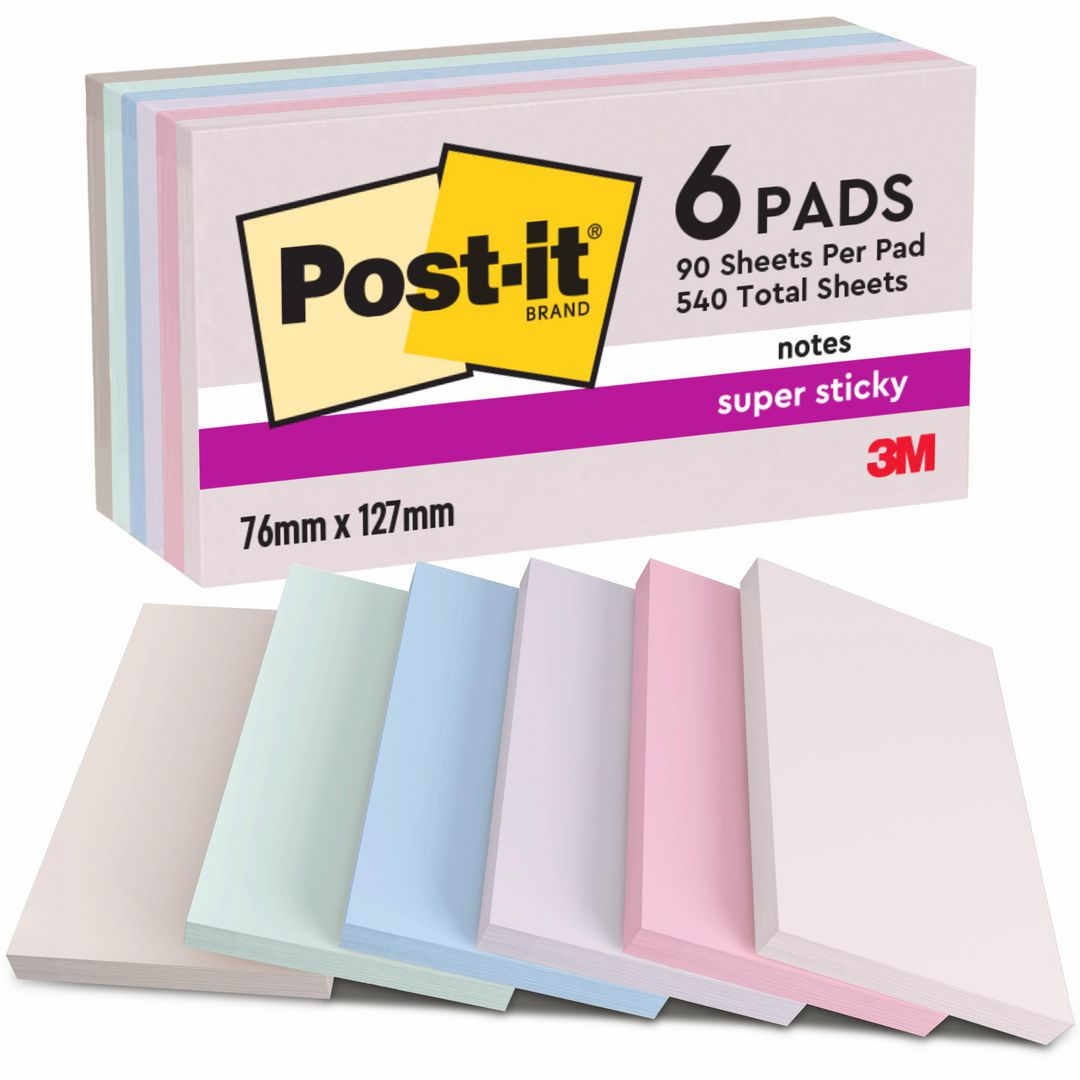 POST-IT Notes Supersticky Soulful Collection 76x127mm 6/fp | Kontorsmaterial - Notes och Post-It - Notes - Extra sticky | Kontorsexperten