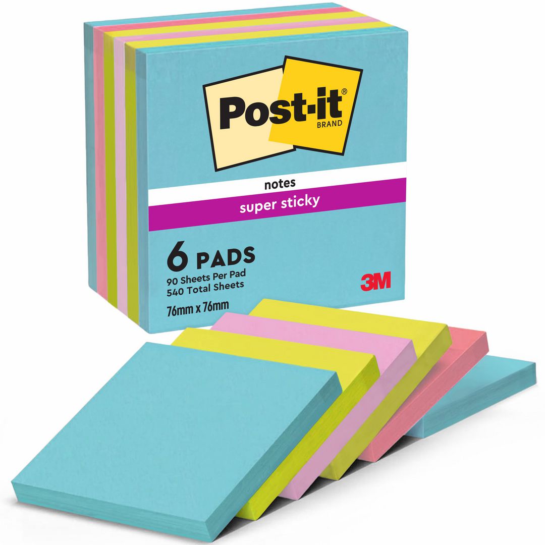 POST-IT Notes SS 76x76mm Cosmic 6/fp | Kontorsmaterial - Notes och Post-It - Notes - Extra sticky | Kontorsexperten
