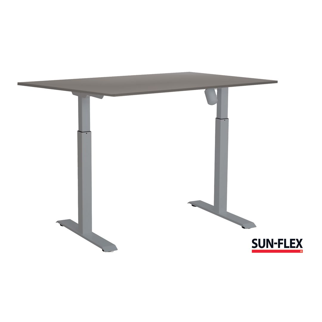 SUN-FLEX® Bord I höj/sänk 160x80 grå/grå | Kontorsmöbler och inredning - Bord och hurtsar - Skrivbord - Höj/sänkbar | Kontorsexperten