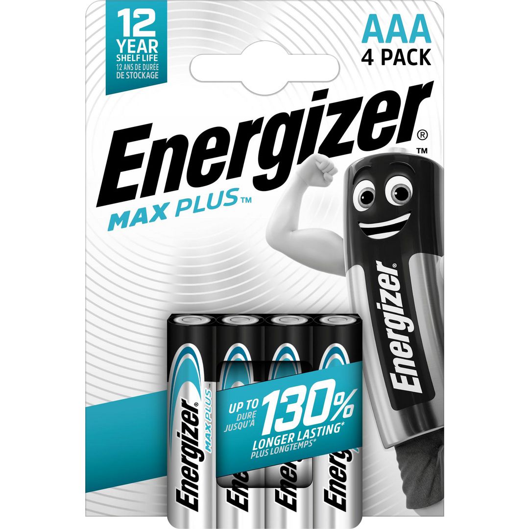 ENERGIZER Batteri Max Plus AAA 4/fp | Kontorsmaskiner - Batterier - AAA | Kontorsexperten