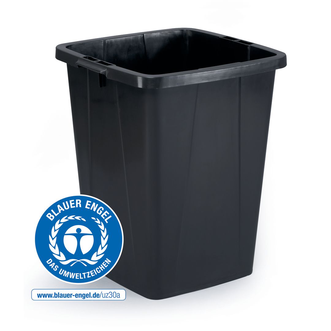 DURABLE Papperskorg Durabin Eco 90L svart | Städ och hygien - Avfallshantering och källsortering - Sortering och återvinning | Kontorsexperten