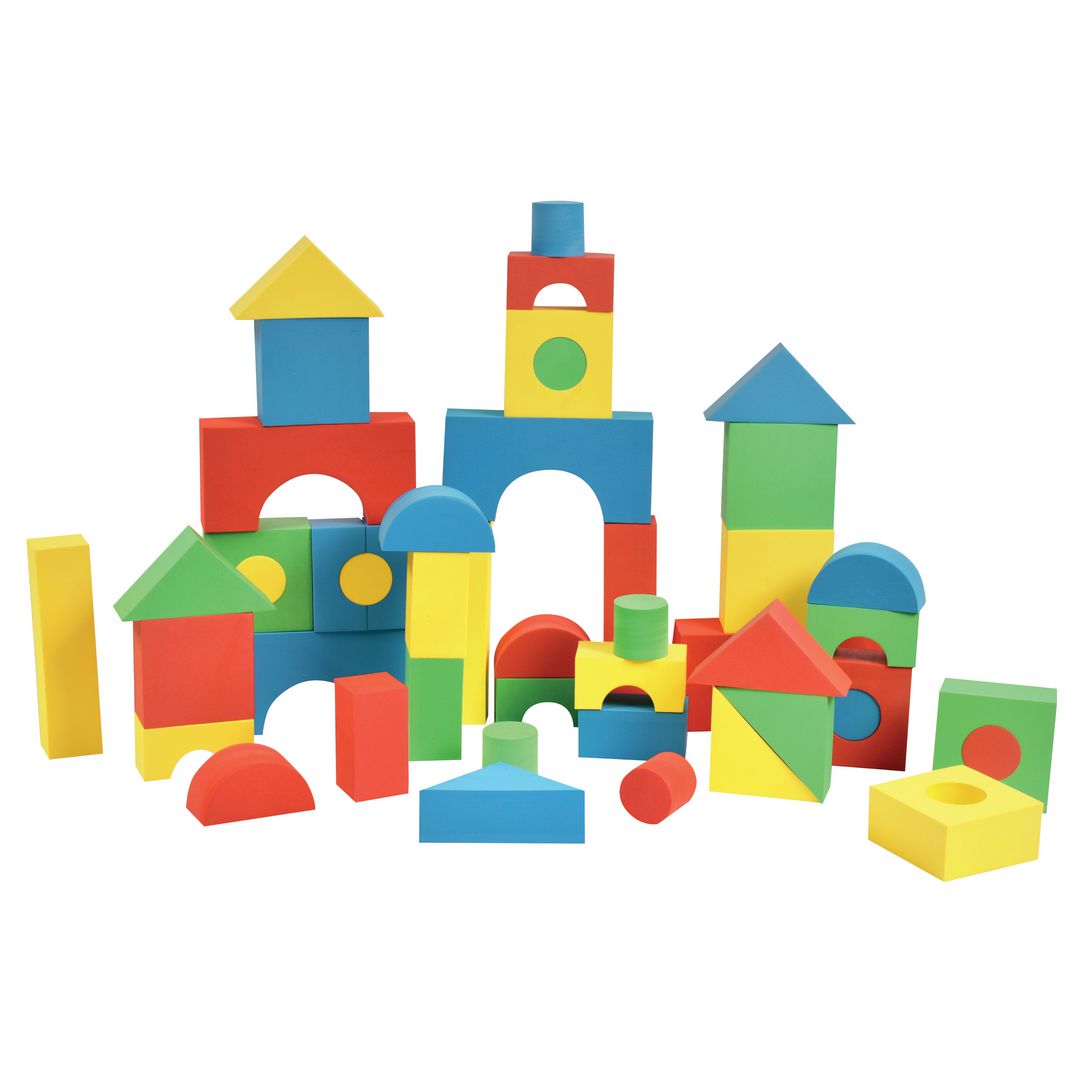 MYPAUZE Mjuka byggklossar liten färgade 56 delar | Skola och förskola - Lekmaterial - Bygglek, konstruktion och mosaik | Kontorsexperten