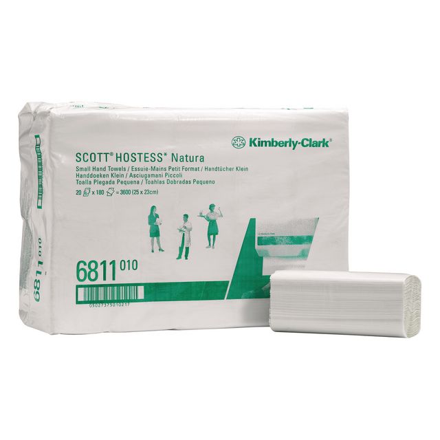 KIMBERLY-CLARK Pappershandduk Natura kedjevikt 2-lagers vit 3800/fp | Städ och hygien - Toalettpapper och torkpapper - Pappershanddukar | Kontorsexperten