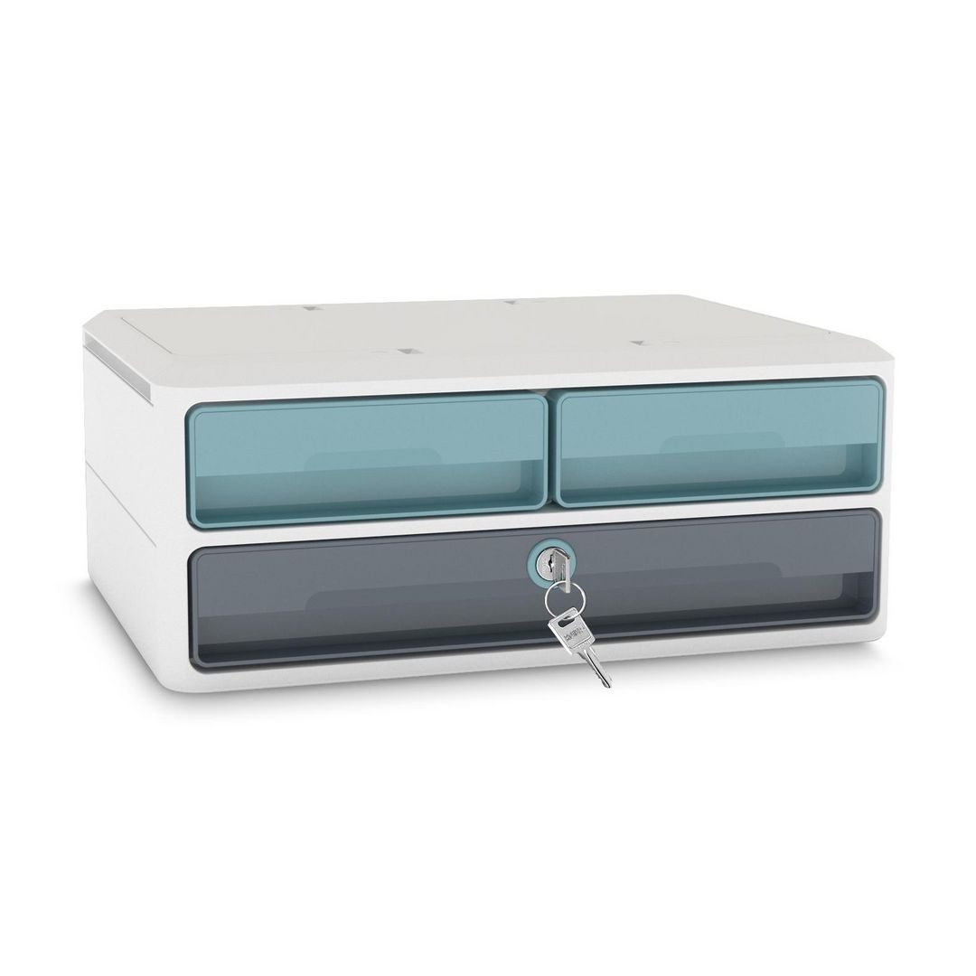 CEP Bildskärmsställ Moovup med 3-lådor | Kontorsmaterial - Till skrivbordet - Blankettfack och Boxar | Kontorsexperten