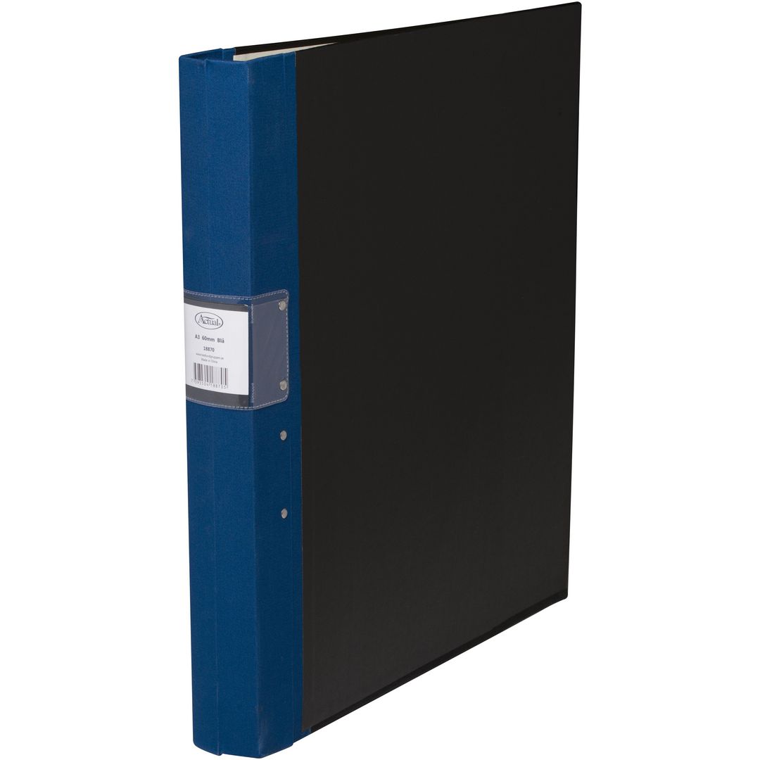 Gaffelpärm A3 60mm blå | Kontorsmaterial - Pärmar och register - Träryggspärmar - Specialformat | Kontorsexperten
