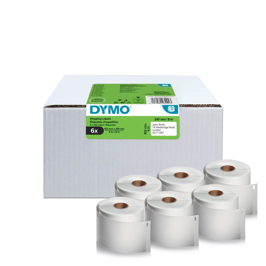 DYMO Etikett LW Frakt 102x210mm 6rl/krt | Kontorsmaskiner - Etikettskrivare och etiketter - Etiketter - Dymo | Kontorsexperten