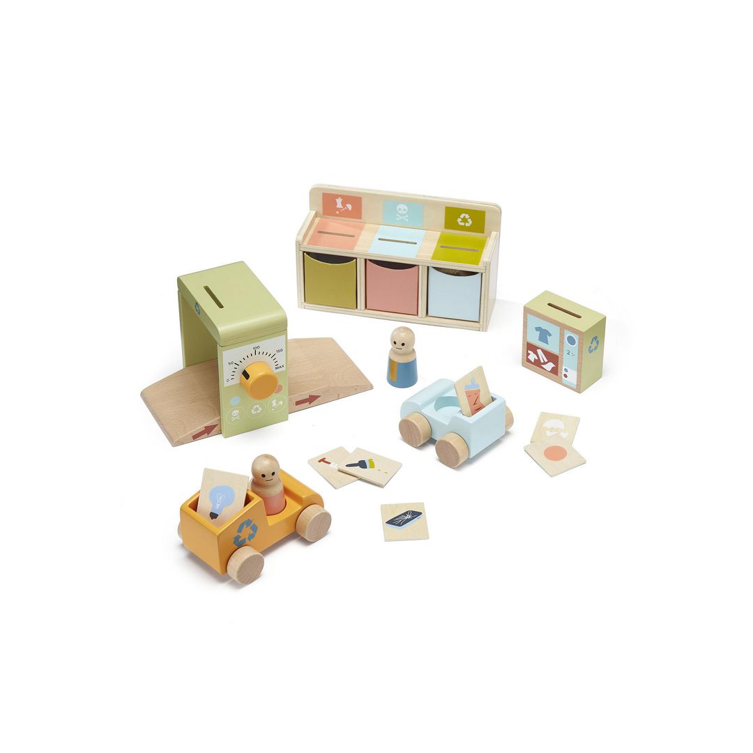 KID´S CONCEPT Kids Concept Återvinningsstation | Skola och förskola - Lekmaterial - Leksaksbilar | Kontorsexperten