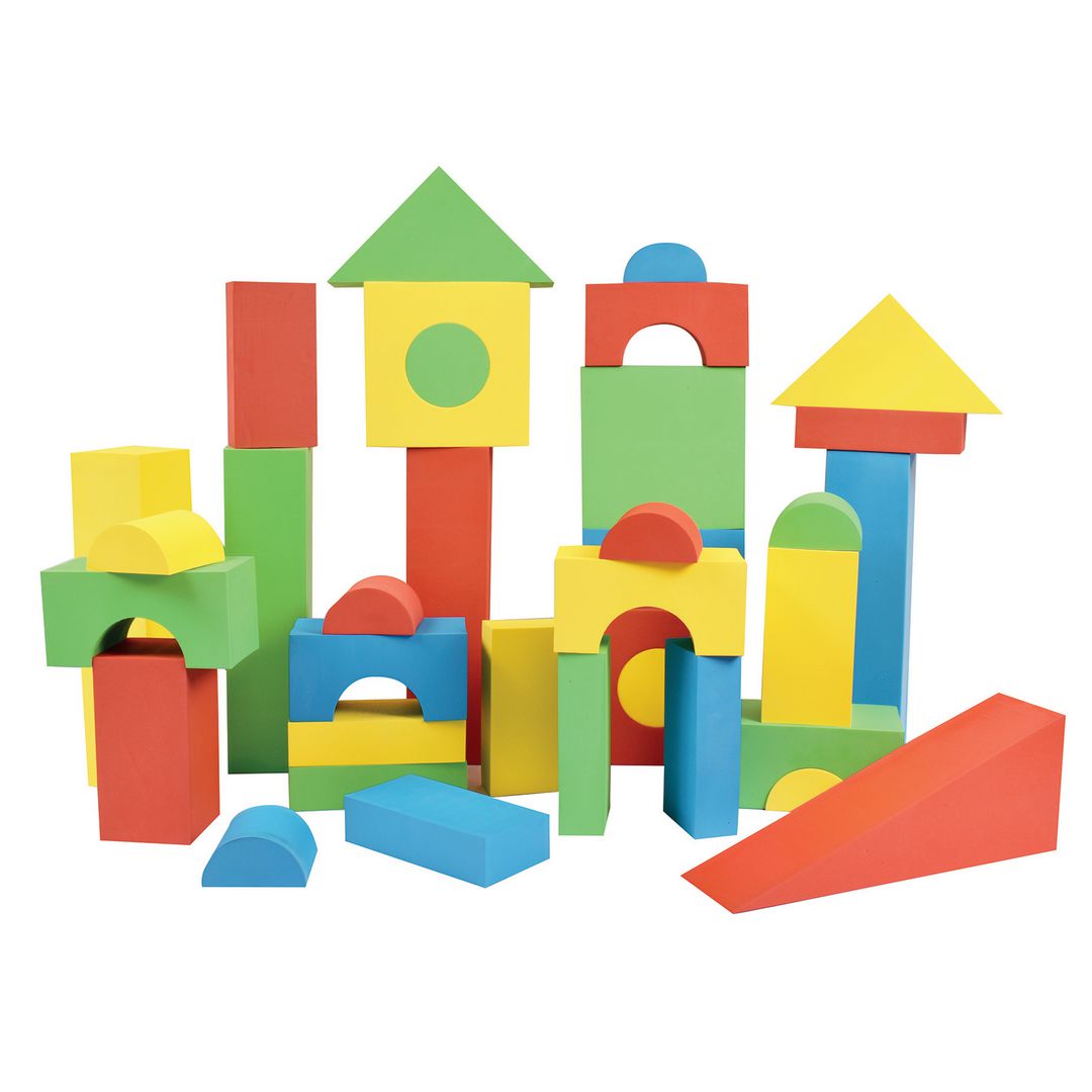 MYPAUZE Mjuka byggklossar Stor färgade 56 delar | Skola och förskola - Lekmaterial - Bygglek, konstruktion och mosaik | Kontorsexperten