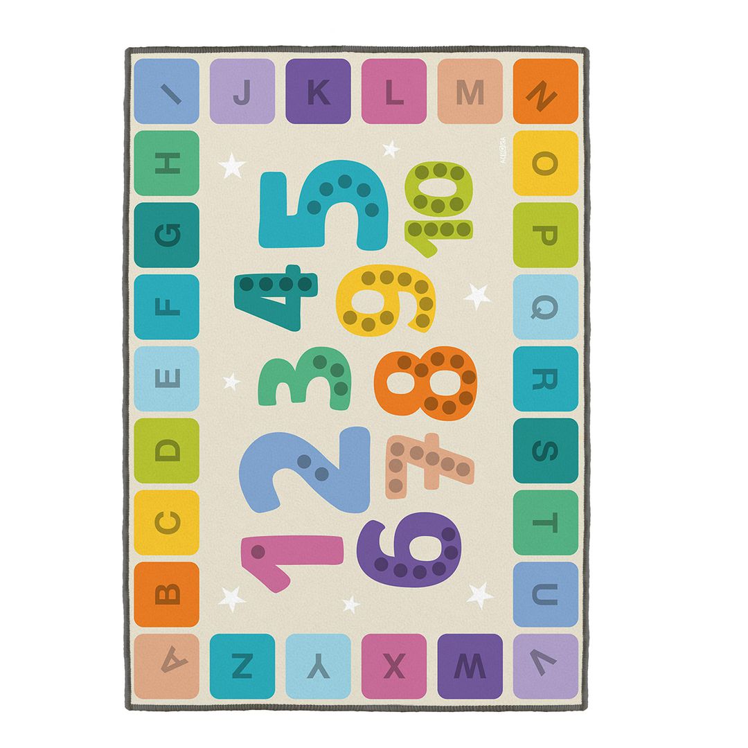 ACHOKA Matta Bokstäver och Siffror | Skolmöbler och inredning - Mattor - Mattor - Aktivitet | Kontorsexperten