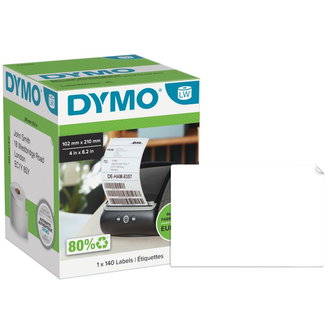 DYMO Etikett LW Frakt 102x210mm 140/fp | Kontorsmaskiner - Etikettskrivare och etiketter - Etiketter - Dymo | Kontorsexperten