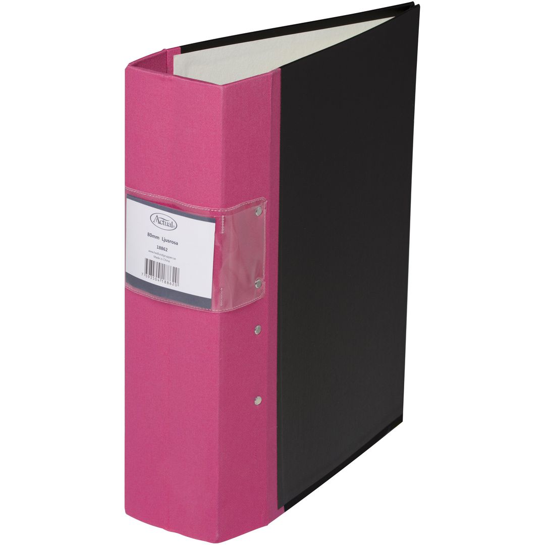 Gaffelpärm A4 80mm rosa | Kontorsmaterial - Pärmar och register - Träryggspärmar - A4 | Kontorsexperten