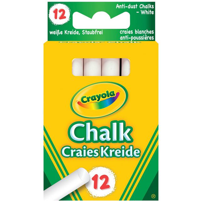 CRAYOLA Tavelkrita vit 12/fp | Skola och förskola - Bild och form - Tavelkritor och tavelsvamp | Kontorsexperten