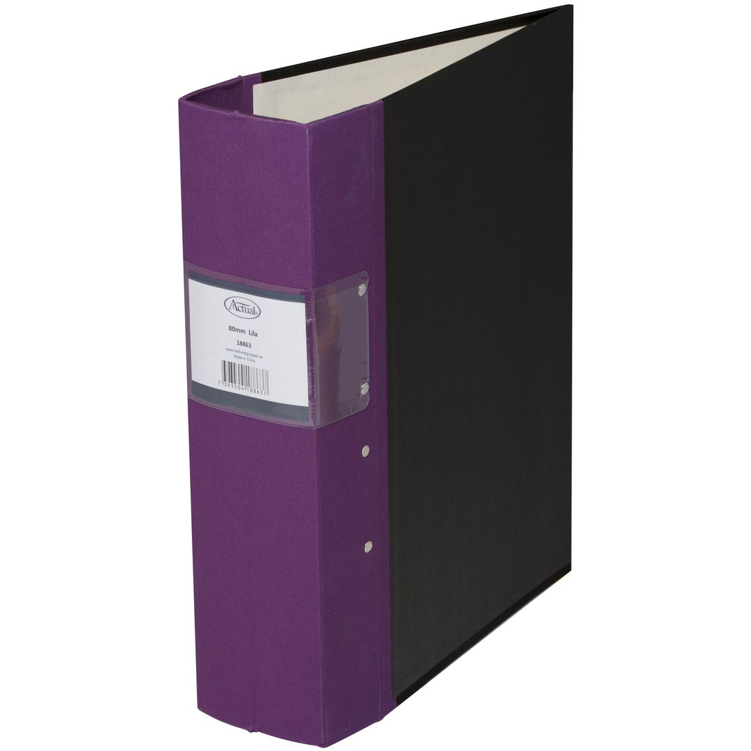 Gaffelpärm A4 80mm lila | Kontorsmaterial - Pärmar och register - Träryggspärmar - Specialformat | Kontorsexperten