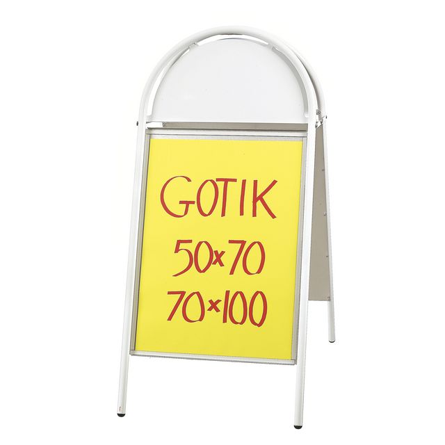 Gatuställ Gotik 70x100cm vit | Kontorsmaterial - Butiksmaterial - Gatuställ | Kontorsexperten