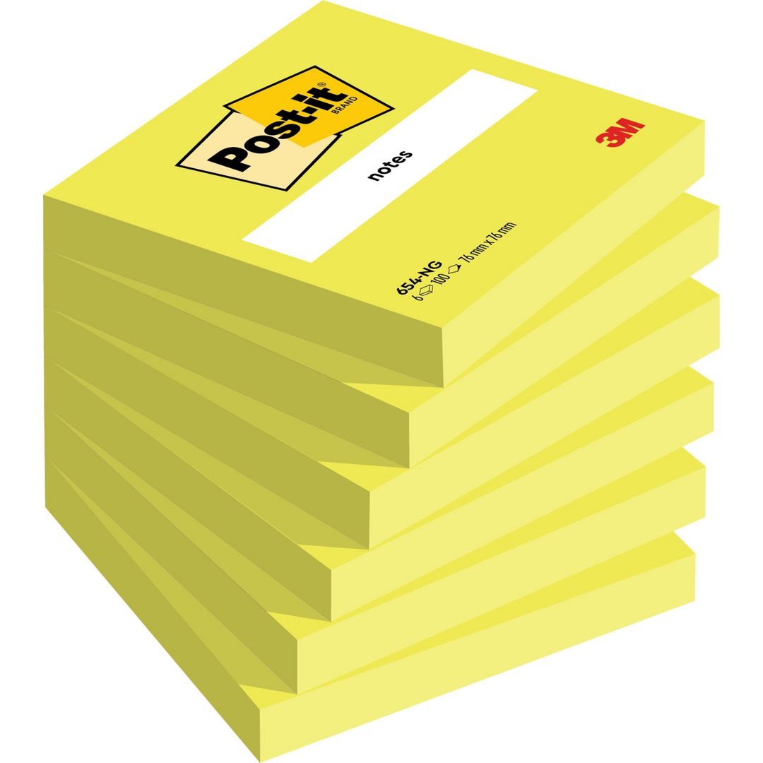 POST-IT Sticky-notislappar, 76 x 76 mm, neongröna, 100 blad, 654-NG | Kontorsmaterial - Notes och Post-It - Notes - Färgade | Kontorsexperten