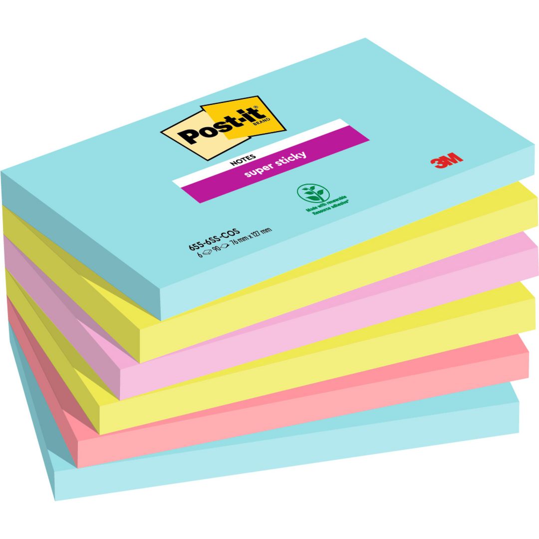 POST-IT Notes SS 76x127mm Cosmic 6/fp | Kontorsmaterial - Notes och Post-It - Notes - Extra sticky | Kontorsexperten