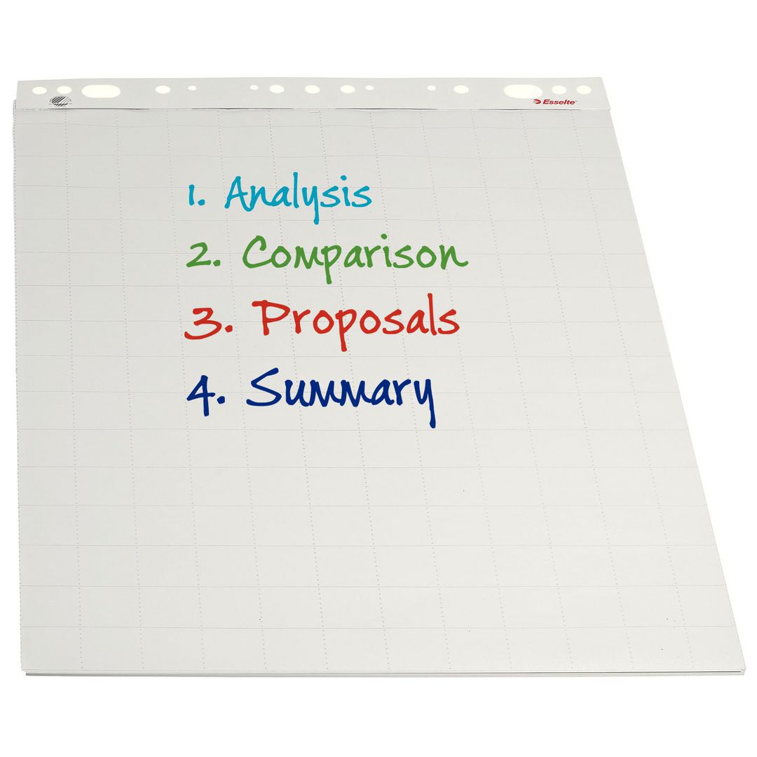 ESSELTE Blädderblock TMP mikroperforerat 60g 600x6x850 mm vit 5/fp | Kontorsmöbler och inredning - Blädderblock och ställ - Blädderblock | Kontorsexperten