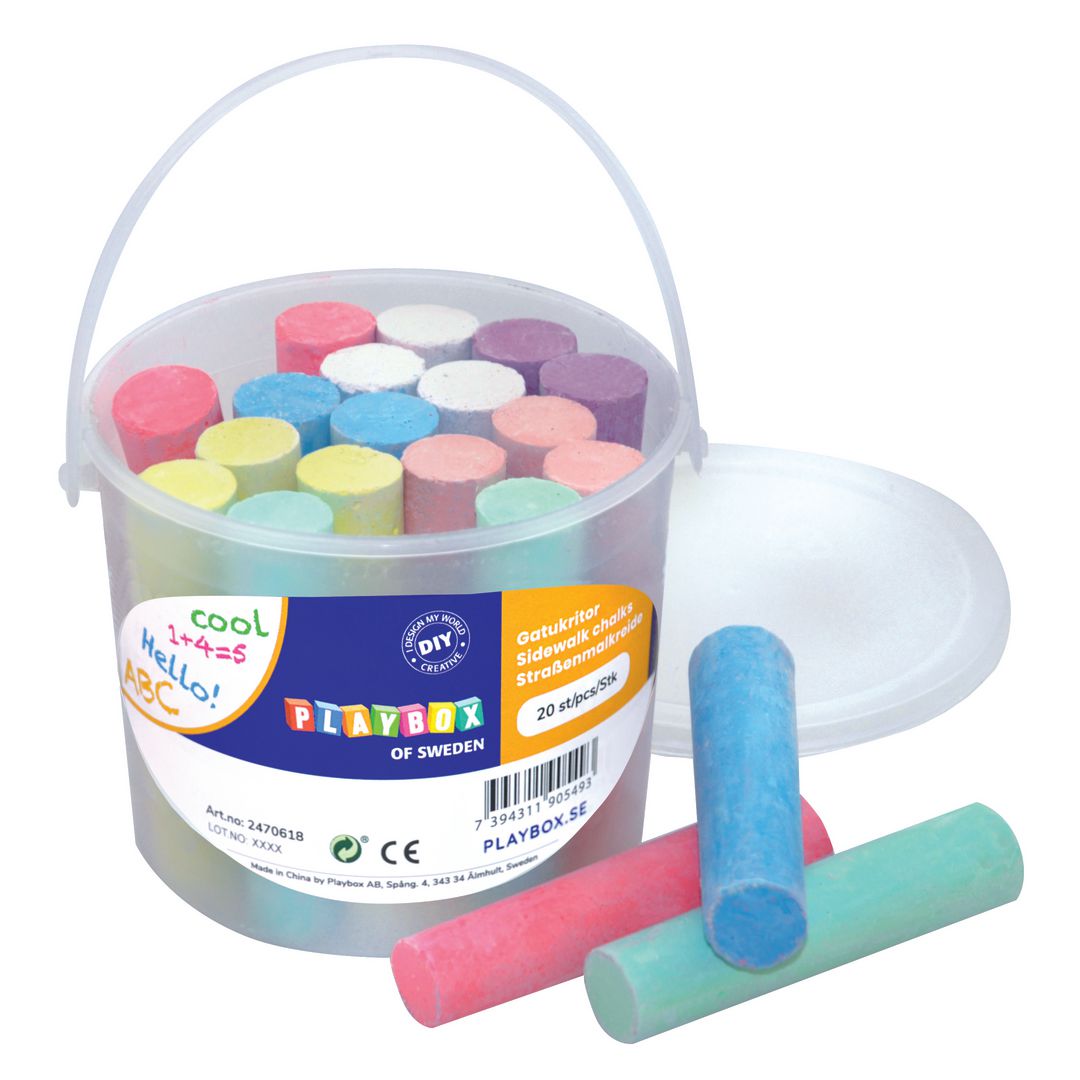 PLAYBOX Gatukritor 20/fp | Skola och förskola - Bild och form - Kritor | Kontorsexperten